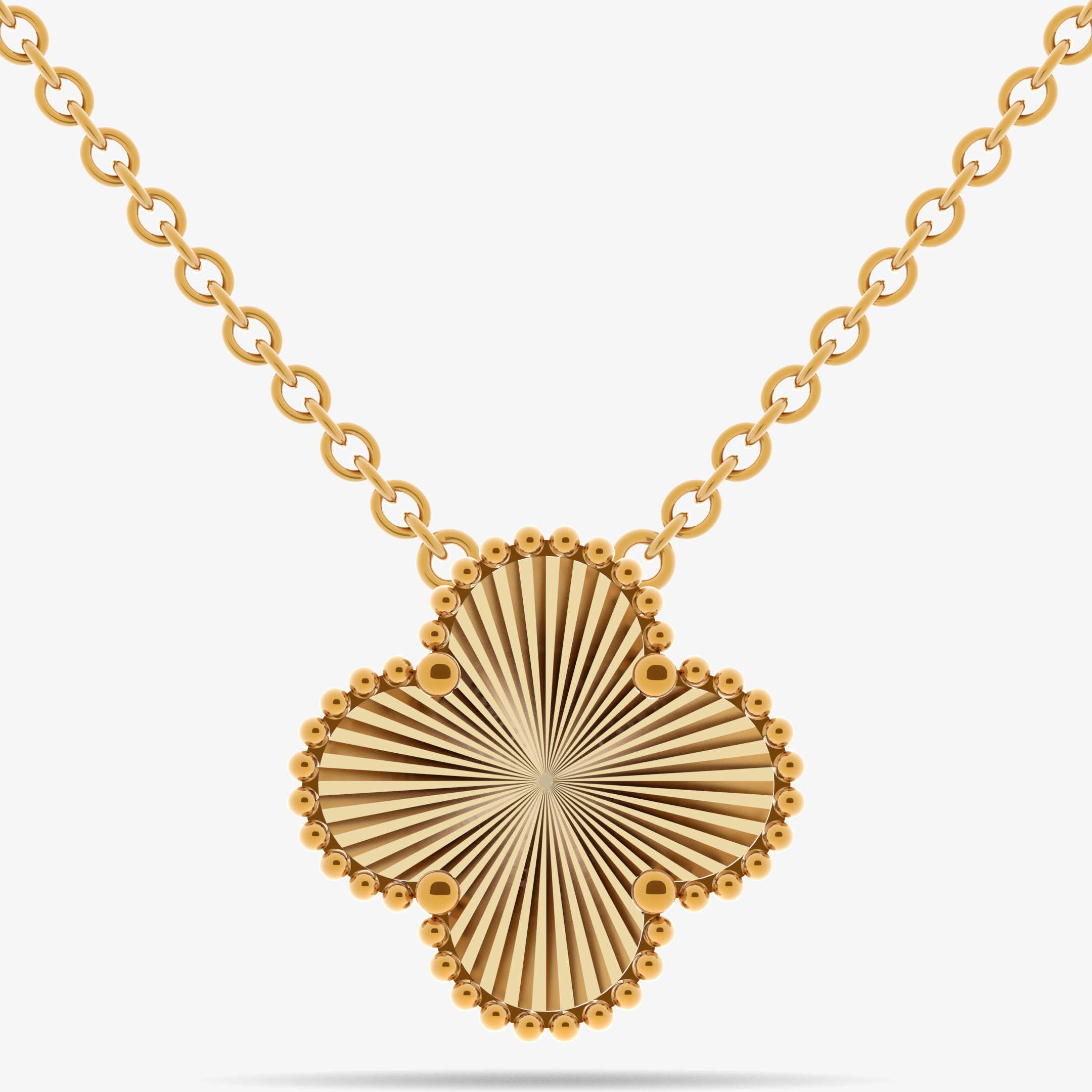 10k Gold Clover Pendant